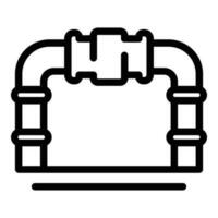 gas tubatura icona schema vettore. benzina energia vettore