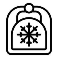 congelato vuoto Borsa icona schema vettore. plastica cibo vettore