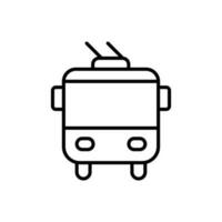 filobus icona vettore. pubblico trasporto illustrazione cartello. viaggio simbolo o logo. vettore