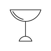 bicchiere di vino icona vettore. alcool bevanda illustrazione cartello. calice simbolo. bar logo. vettore