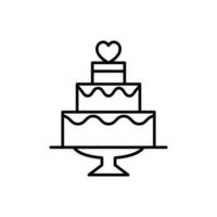 torta icona vettore. dolce illustrazione cartello. dolce simbolo o logo. vettore