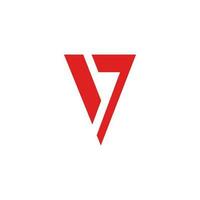 vettore di lettera v7 freccia geometrico design logo