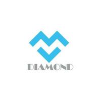 astratto lettera mv diamante forma geometrico logo vettore