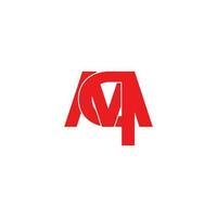 lettera mq 3d piatto geometrico logo vettore