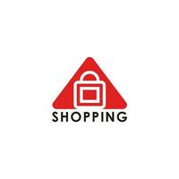triangolo shopping Borsa pulsante simbolo vettore