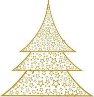 stelle decorato Natale albero. vettore