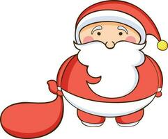Santa Claus Tenere regalo Borsa. vettore