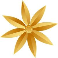 bellissimo origami d'oro carta fiore. vettore