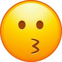 grande impostato di giallo emoji. divertente emoticon facce con facciale espressioni. vettore