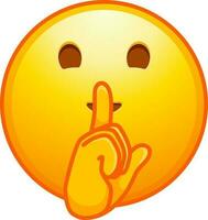 grande impostato di giallo emoji. divertente emoticon facce con facciale espressioni. vettore