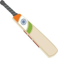 indiano bandiera emblema su cricket pipistrello. vettore