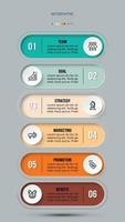 modello di infografica aziendale grafico cronologico vettore