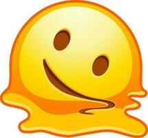 grande impostato di giallo emoji. divertente emoticon facce con facciale espressioni. vettore