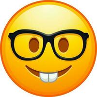 grande impostato di giallo emoji. divertente emoticon facce con facciale espressioni. vettore