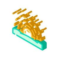 luminosa Alba sole estate luce del sole isometrico icona vettore illustrazione