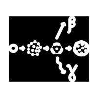 neutrone Attivazione nucleare energia glifo icona vettore illustrazione