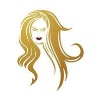 donne bellezza, salone, terme, capelli minimalista logo design vettore