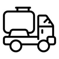 camion consegna icona schema vettore. olio serbatoio vettore