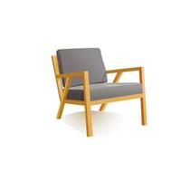confortevole poltrona sedia mobili disegno vettoriale