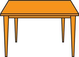 tavolo icona nel arancia colore per formazione scolastica. vettore