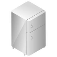 isometrico illustrazione di frigorifero icona. vettore