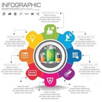 modelli di infografica passo e cronologia per diagramma di processo illustrazione vettoriale di affari