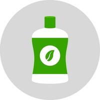 ayurvedico Prodotto bottiglia icona nel verde e bianca colore. vettore