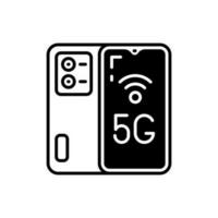 5g smartphone icona nel vettore. illustrazione vettore