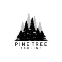 pino albero logo, verde pianta vettore, albero silhouette disegno, icona, illustrazione, modello vettore