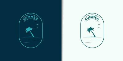 estate Vintage ▾ logo design vettore, vacanza retrò disegno, viaggio logo identità vettore