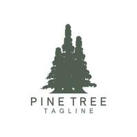 pino albero logo, verde pianta vettore, albero silhouette disegno, icona, illustrazione, modello vettore