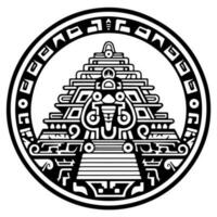 Maya azteco totem tatuaggio vettore icona