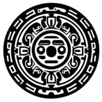 Maya azteco totem tatuaggio vettore icona