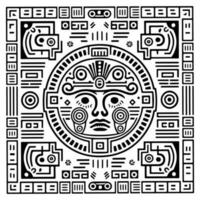 azteco Maya totem tatuaggio vettore icona