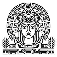 azteco Maya totem tatuaggio vettore icona