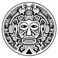 Maya azteco totem tatuaggio vettore icona