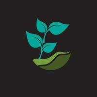 logo della pianta organica vettore