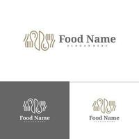 cibo logo modello, creativo cibo logo design vettore, cibo logo concetti vettore