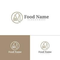 cibo logo modello, creativo cibo logo design vettore, cibo logo concetti vettore