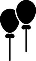 palloncini glifo icona o simbolo. vettore