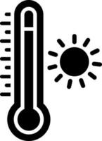 alto temperatura o caldo tempo metereologico icona. vettore