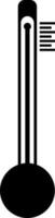illustrazione di termometro icona nel nero e bianca colore. vettore