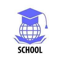 scuola e formazione scolastica logo vettore