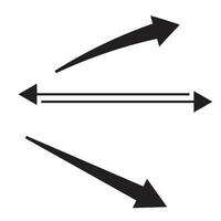 freccia simbolo impostato di scarabocchio o schizzo schema di cerchio, curva, rubare su, nero linea, piatto freccia icona mano disegnato elementi per grafico design illustrazione elemento per decorazione file nel png formato vettore