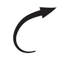 freccia simbolo impostato di scarabocchio o schizzo schema di cerchio, curva, rubare su, nero linea, piatto freccia icona mano disegnato elementi per grafico design illustrazione elemento per decorazione file nel png formato vettore