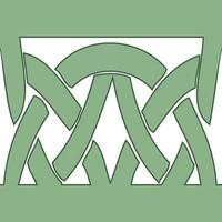geometrico bizantino Vintage ▾ verde colore modello isolato su bianca sfondo. etnico mosaico piastrelle astratto senza soluzione di continuità elemento confine telaio Stampa. vettore illustrazione grafico design
