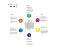 modello di infografica in 4 passaggi modello per la presentazione del diagramma grafico e il grafico vettore