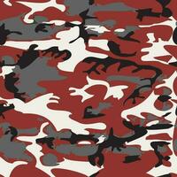 camuffare modello sfondo senza soluzione di continuità vettore illustrazione. classico capi di abbigliamento stile mascheratura Camo ripetere Stampa. rosso nero grigio bianca colori foresta struttura