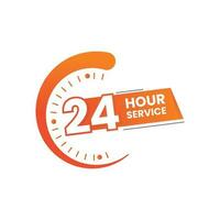 24 ora servizio vettore illustrazione