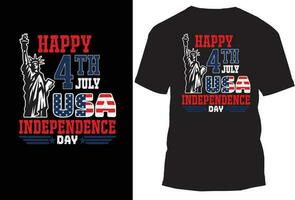 Stati Uniti d'America indipendenza giorno maglietta design vettore